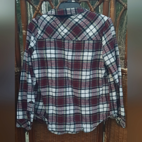 🍀3/15 Forever 21 Plaid Sweatshirt Coat - Picture 7 of 7